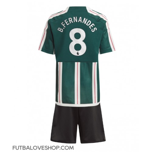Dres Manchester United Bruno Fernandes #8 Preč pre deti 2023-24 Krátky Rukáv (+ trenírky)